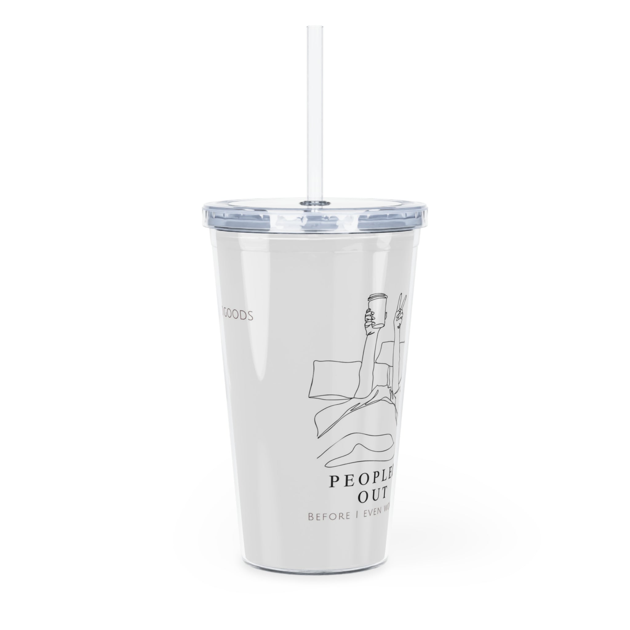 Unfiltered Goods Plastic Tumbler with Straw