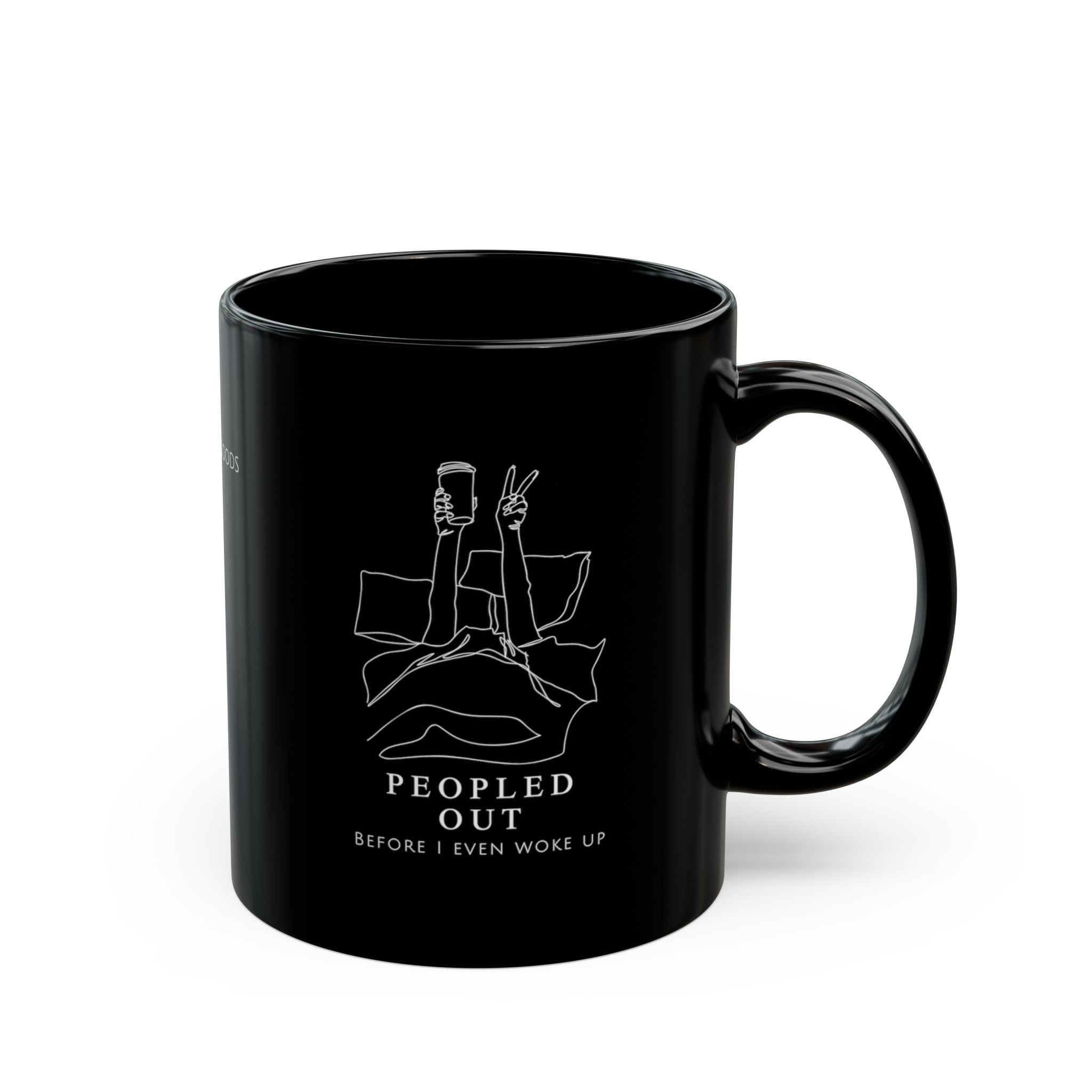 Black Insulated Coffee Mug — "Unfiltered Goods"