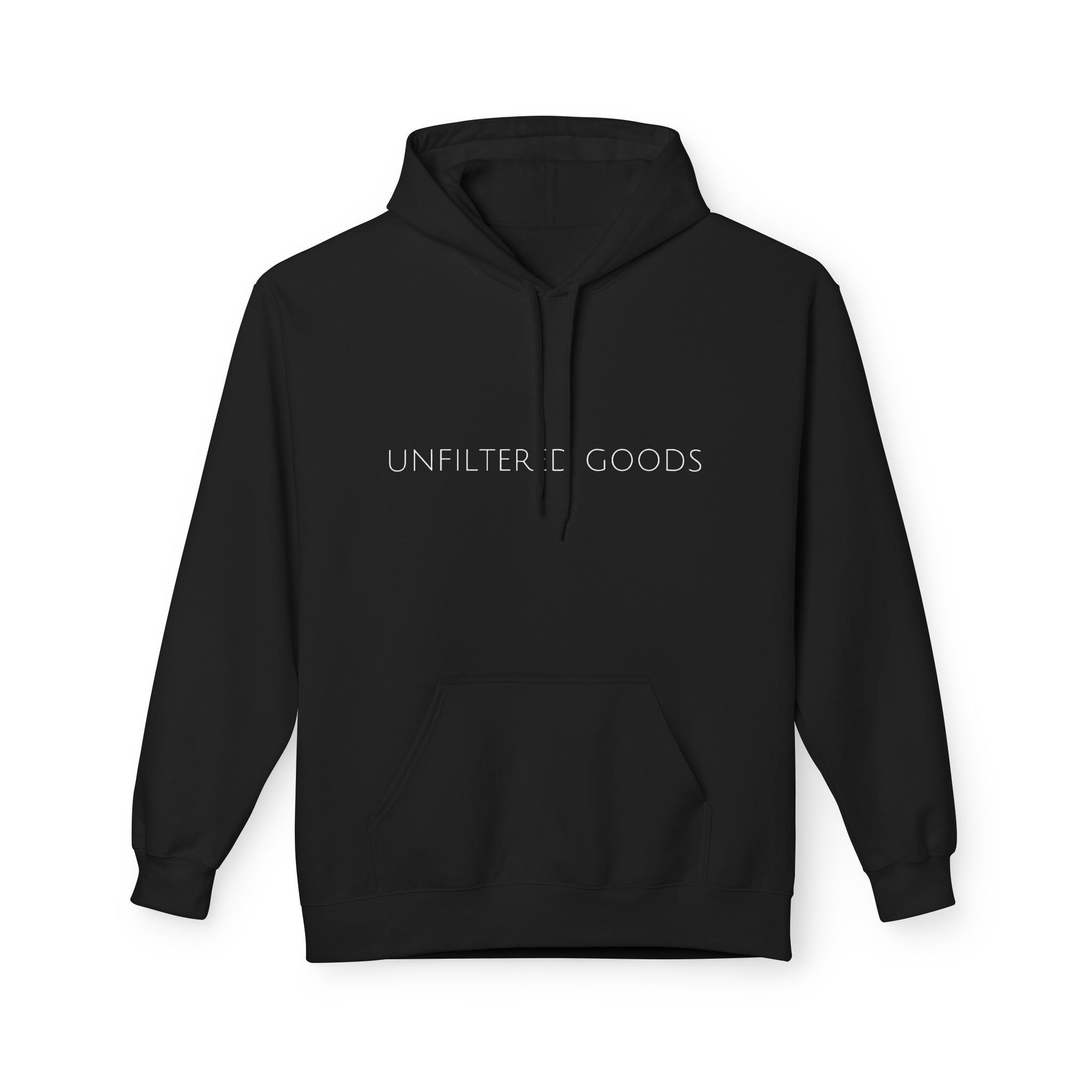 Unfiltered Goods Hoodie — Minimalist Logo Pullover